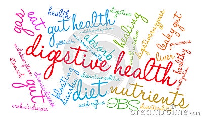 Digestive Health Word Cloud Stock Photo
