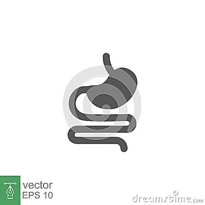 Digestive system. Human stomach and gastrointestinal system. Gastrointestinal Infographic Vector Illustration