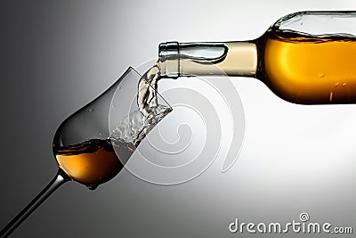 Digestive tulip of premium alcohol Stock Photo