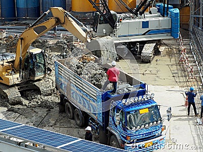 Digger machine Editorial Stock Photo