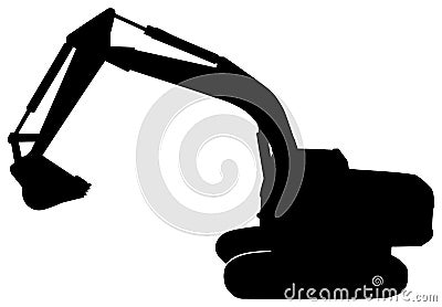 Digger silhouette Vector Illustration