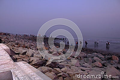 Digha beach near Kolkata in India Stock Photo