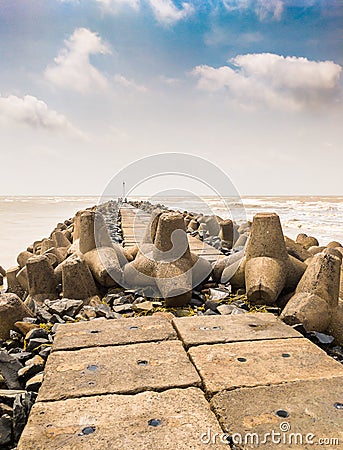 Digha Mohona View point. Stock Photo