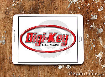 Digi-Key electronics company logo Editorial Stock Photo