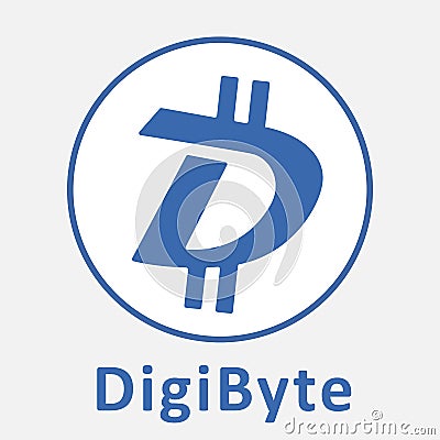 DigiByte DGB decentralized blockchain criptocurrency vector logo Vector Illustration