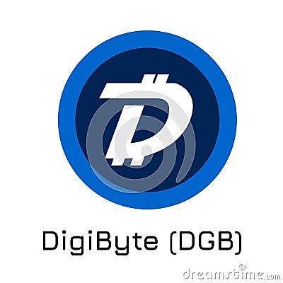 DigiByte DGB. Vector illustration crypto coin i Vector Illustration