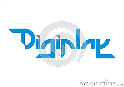 Digiplay blue modern logo brand Stock Photo
