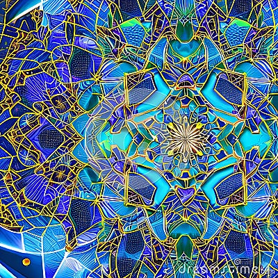 1630 Digital Abstract Fractals: A futuristic and mesmerizing background featuring digital abstract fractal patterns with intrica Stock Photo