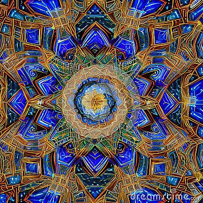 1288 Digital Abstract Fractals: A futuristic and mesmerizing background featuring digital abstract fractals in intricate and hyp Stock Photo