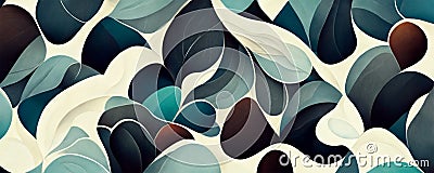 Digital abstract pattern, abstract blue shades themed heather background Stock Photo