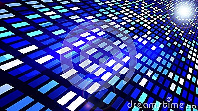 Digital abstract technology design - shiny color checkered techno vector abstract background. Cyberspace concept Vector Illustration