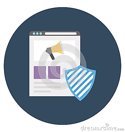 Digital ad security Isolated Vector icon that can be easily modified or edit Vector Illustration