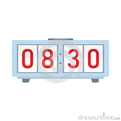 Digital alarm clock icon. Vector Illustration