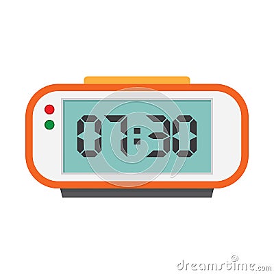 Digital alarm clock Vector Illustration