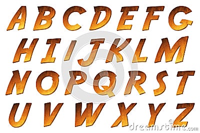 Digital Alphabet Adventure Style Scrapbooking Element Stock Photo