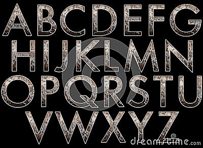 Digital Alphabet Diva Style Scrapbooking Element Stock Photo