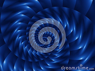 Digital Art Abstract Blue Spiral Background Stock Photo