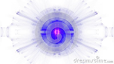 Digital art design blue vibrant on white background Stock Photo