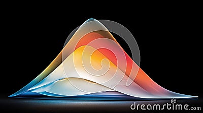 A digital art piece featuring a dynamic, abstract design with a gradient color scheme. Stock Photo