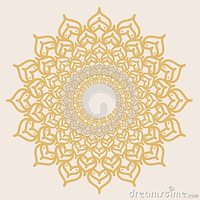 Digital art showcasing a beautiful, intricate mandala style design on a light pink background Stock Photo