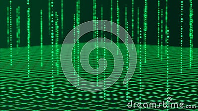 Digital background. Big data. Hacker concept. Abstract matrix. Computer generated many numbers. 3D rendering Stock Photo