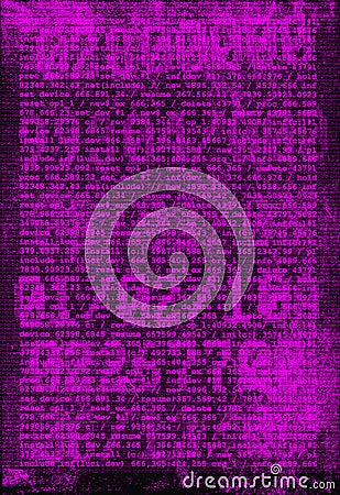 Digital Background - binary numbers and programming instructions Stock Photo
