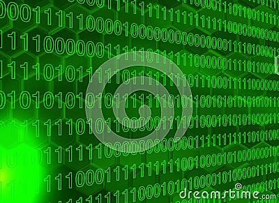 Background of digital serie with numbers and hexagons.. Stock Photo