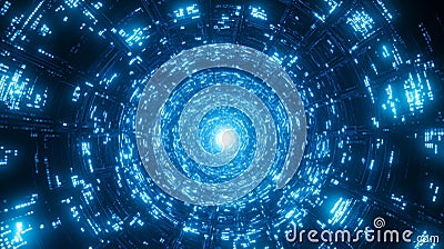 This digital background image illustrates the concept of technology, information flow, connectivity, data processing Stock Photo