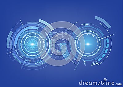 Digital background with modern point global network connection on world, concept of global business. illustrator vector Vector Illustration