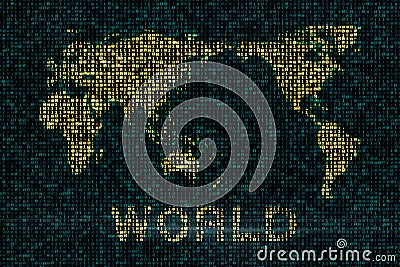 Digital backgrounds with the world map Stock Photo