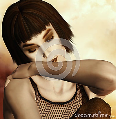 Digital beauty Stock Photo