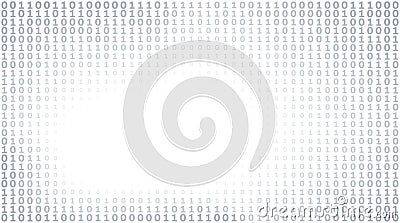 Digital binary background of ones and zeros Vector Illustration