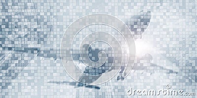 Digital Binary Code Business background. Matrix Abstract futuristic wallpaper Stock Photo