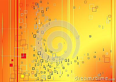 Digital Binary Code Technology Vector Illustration