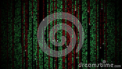 Matrix Dropping Code.Digital Binary Data, Streaming Code ...