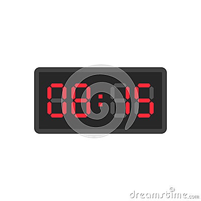 Digital black alarm clock displaying 8:15 Stock Photo