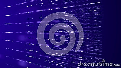 Digital blockchain concept. Data storage in separate cells. Abstract background with dots and connection lines. 3D Stock Photo