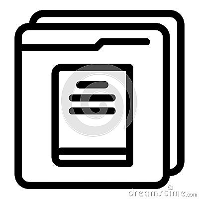 Digital bookstore icon outline vector. Library book Vector Illustration