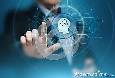 Digital Brain Artificial intelligence AI machine learning Business Technology Internet Network Concept Stock Photo
