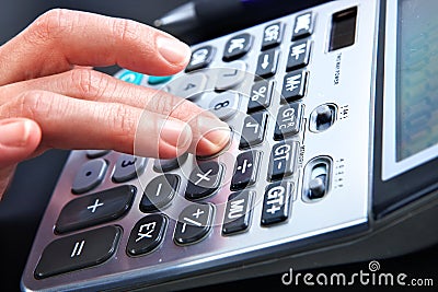 Digital calculator Stock Photo