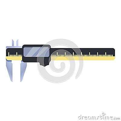 Digital caliper icon, cartoon style Vector Illustration