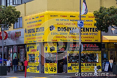 Digital Camera Center, San Francisco Editorial Stock Photo