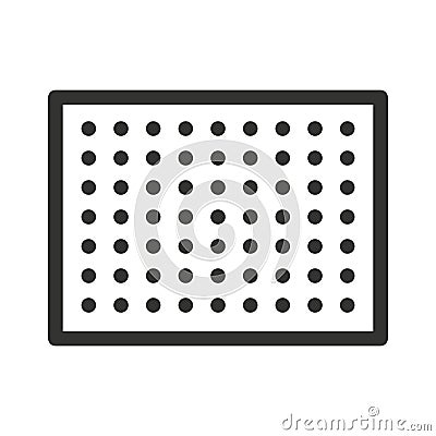 Digital camera cmos ccd image sensor icon. Camera sensor correction vector illustration Vector Illustration