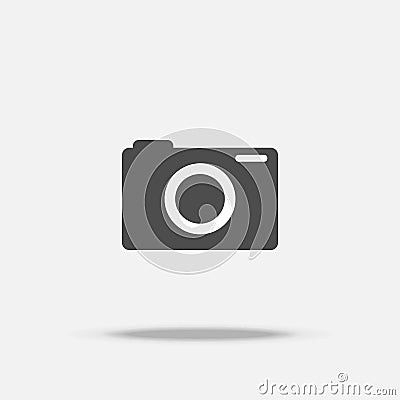 Digital Camera Flat design icon Vector Illustration