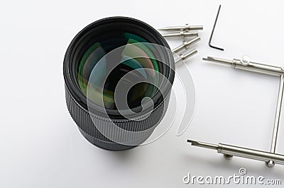 Digital camera len repair service Stock Photo