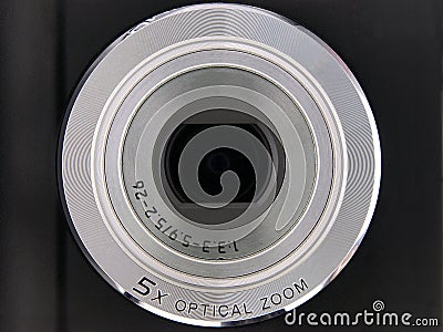 Digital Camera Lens 5X Optical Zoom Stock Photo