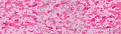 Digital camouflage multi scale pattern in pink color tone Stock Photo