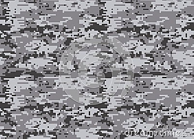 Digital camouflage pattern. Woodland camo texture. Camouflage p Vector Illustration