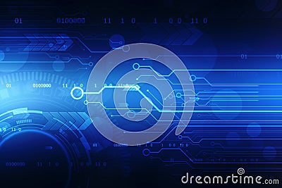 Digital circuit board pattern for technology background, Abstract futuristic circuit board Illustration Stock Photo