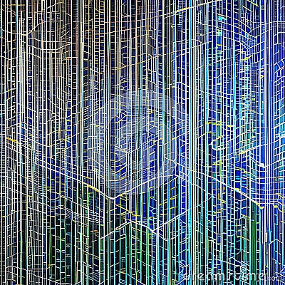 251 Digital Circuit: A futuristic and high-tech background featuring a digital circuit pattern in bright and metallic colors tha Stock Photo